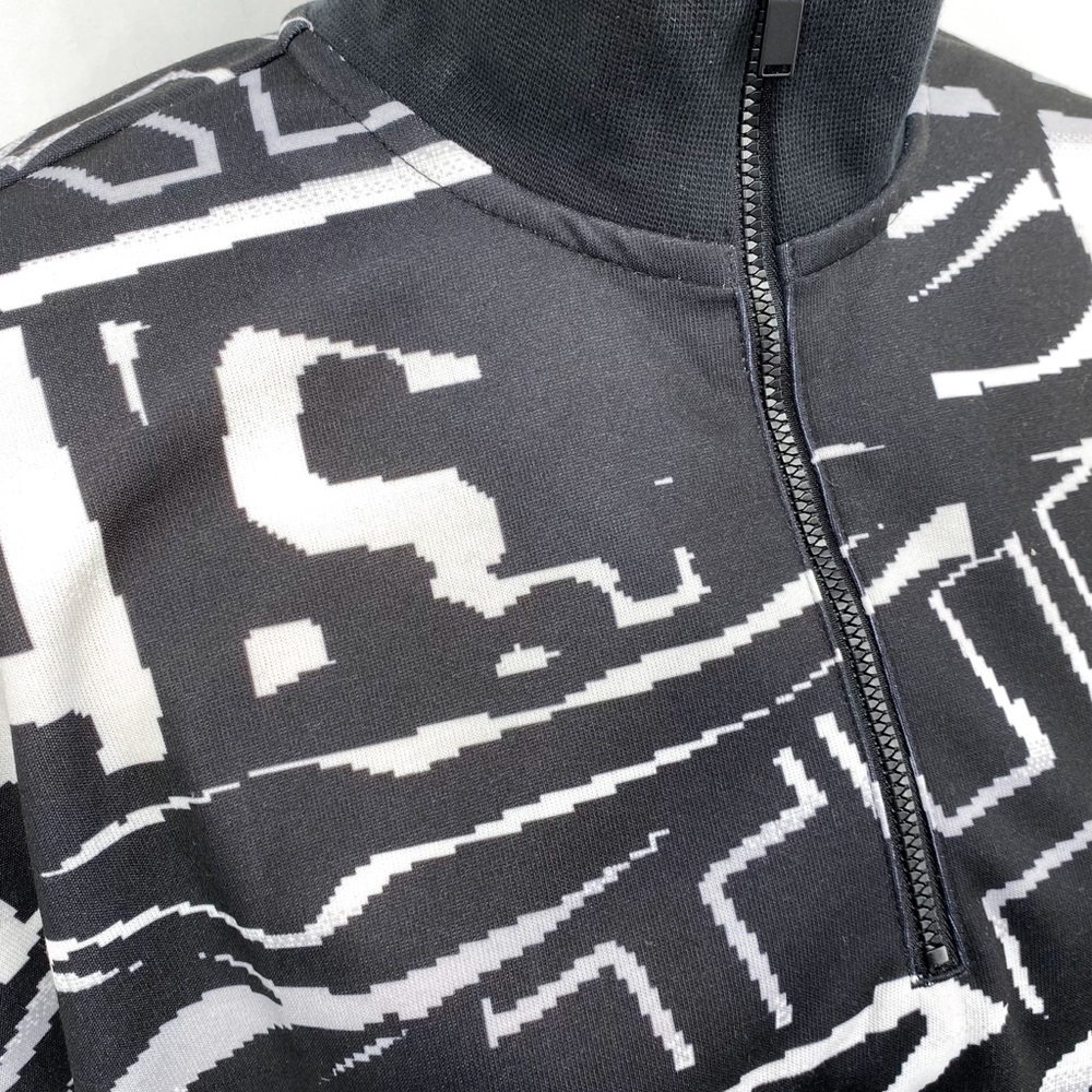 ADIDAS Women’s Halfzip Graphic Sweatshirt Black Size XL - Picture 6 of 16